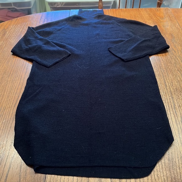 Oak + Fort Black Turtleneck Sweater Dress Made Of Acrylic And Wool Size M - Picture 5 of 7
